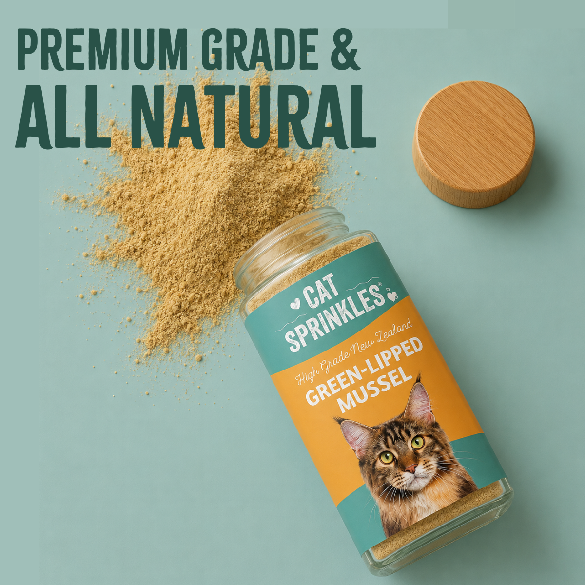 CatSprinkles Pure Green Lipped Mussel