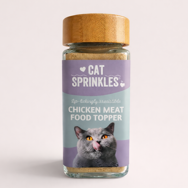CatSprinkles Chicken Meat Topper including Reusable Glass Jar